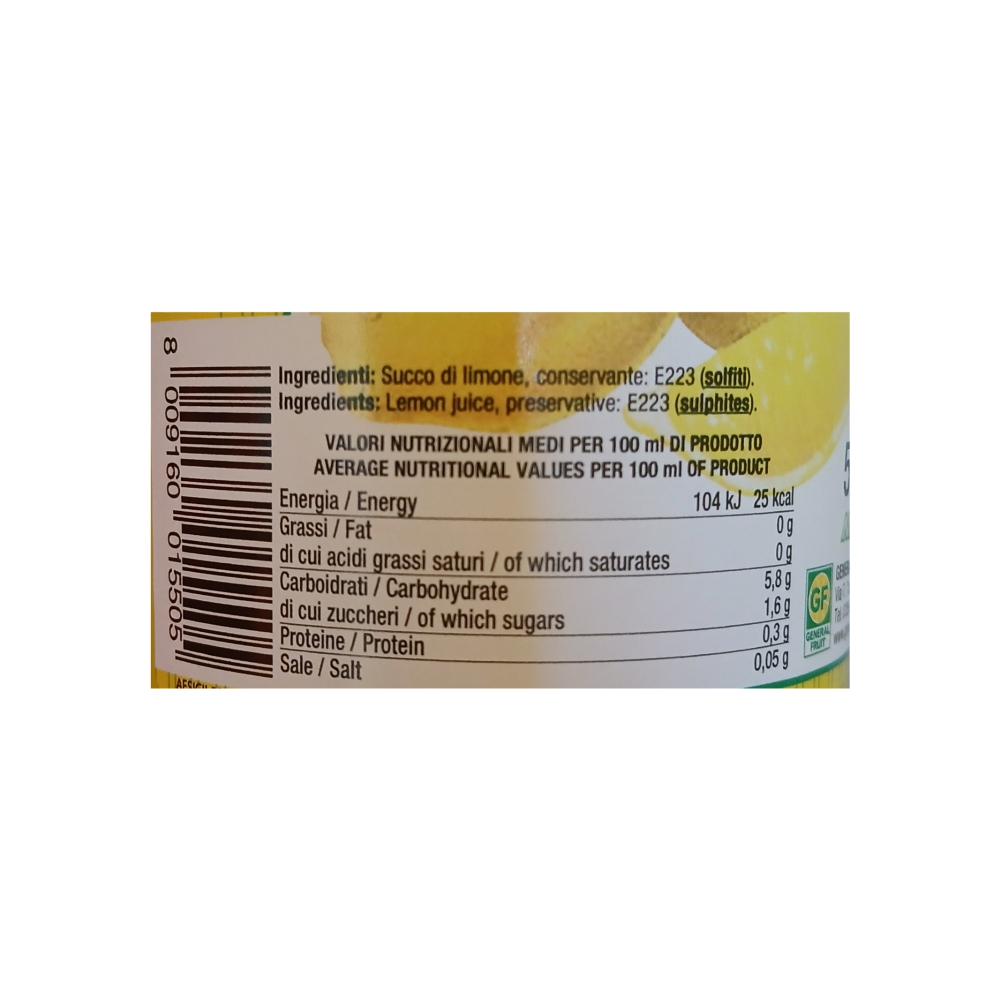 Zumo de limón concentrado General Fruit (500 ml) - Miniatura 3