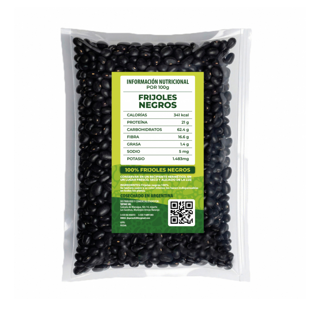 Frijoles negros Campo Vivo (2 x 1 kg / 2.2 lb) - Miniatura 3