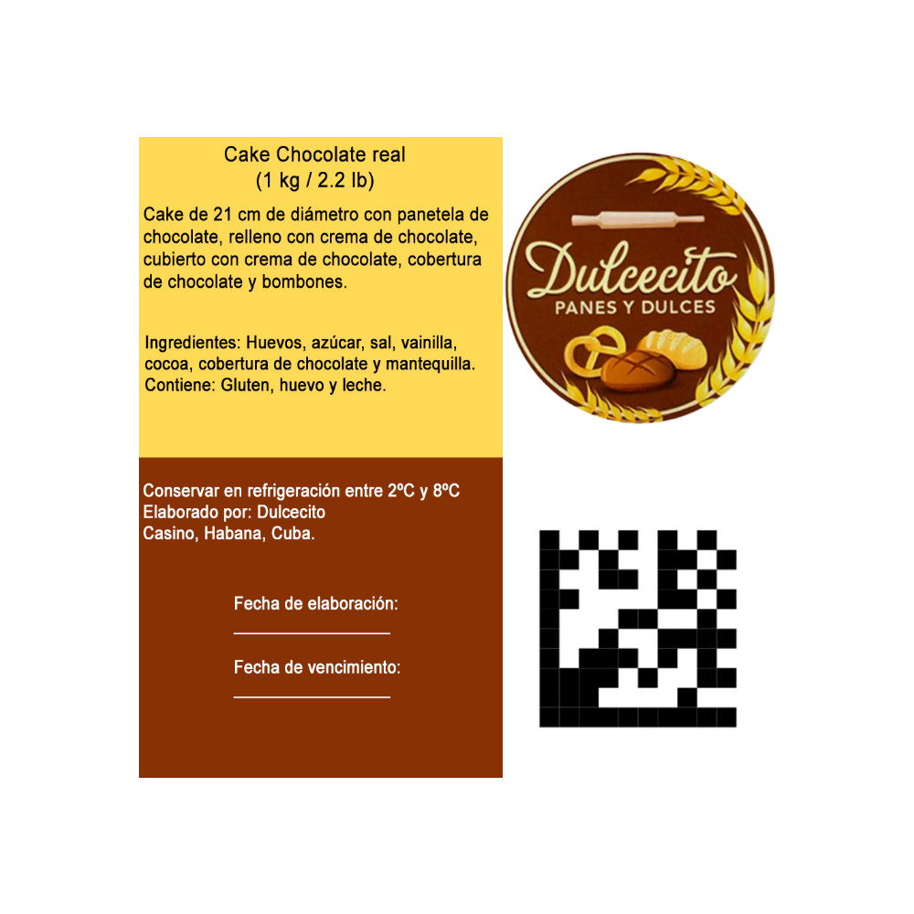 Cake Chocolate real Dulcecito (para 15 personas) - Miniatura 3