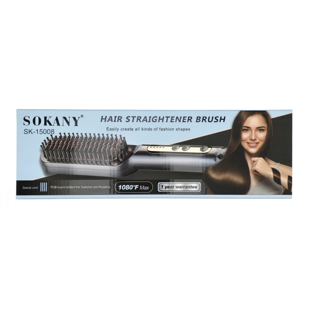 Cepillo alisador eléctrico de pelo Sokany SK-15008 - Miniatura 2