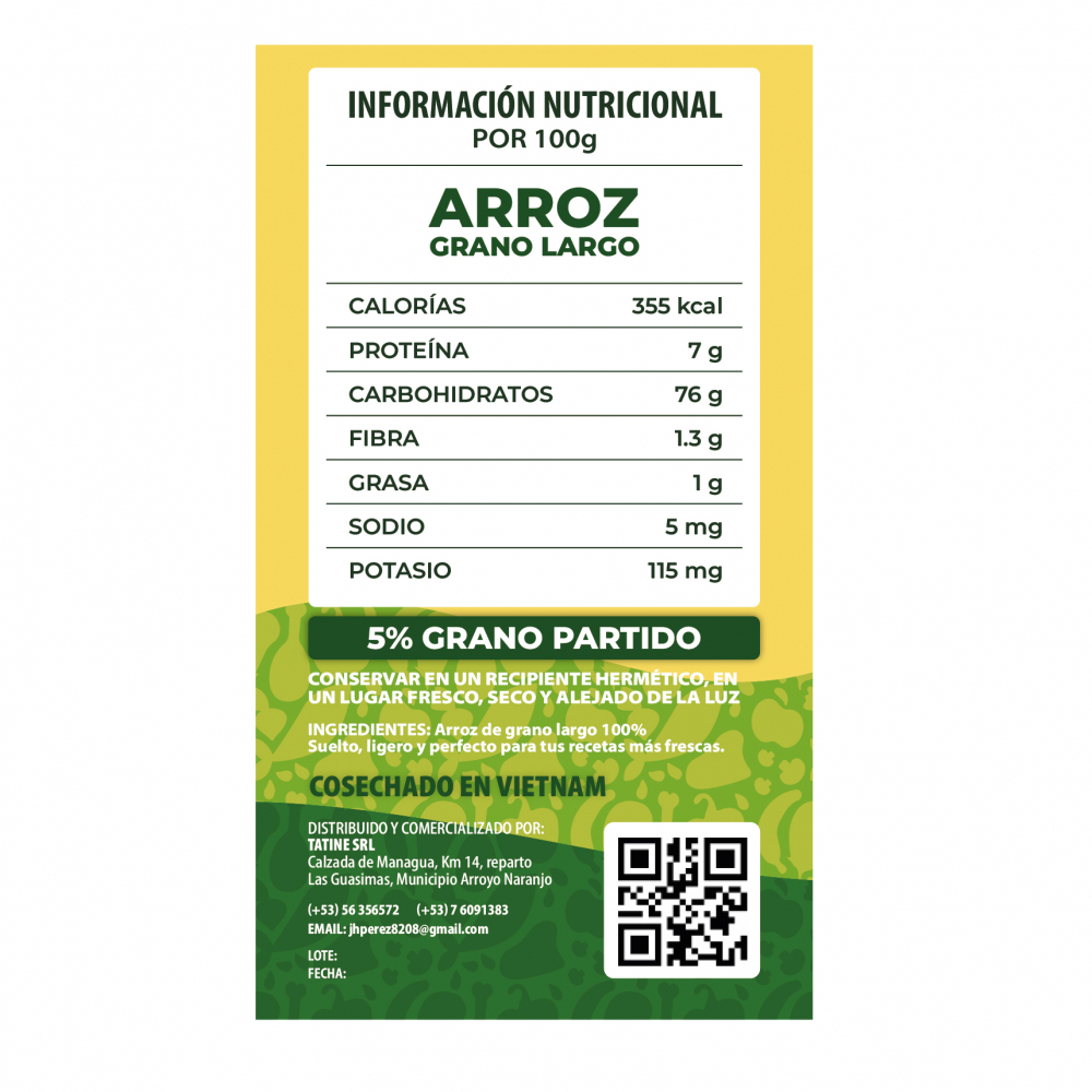 Arroz de grano largo Campo Vivo (500 g / 1.1 lb) - Miniatura 2