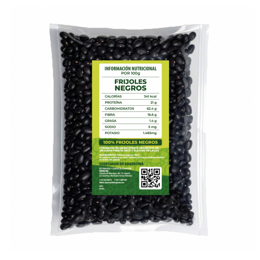 Frijoles negros Campo Vivo (4 x 1 kg / 2.2 lb) - Miniatura 3