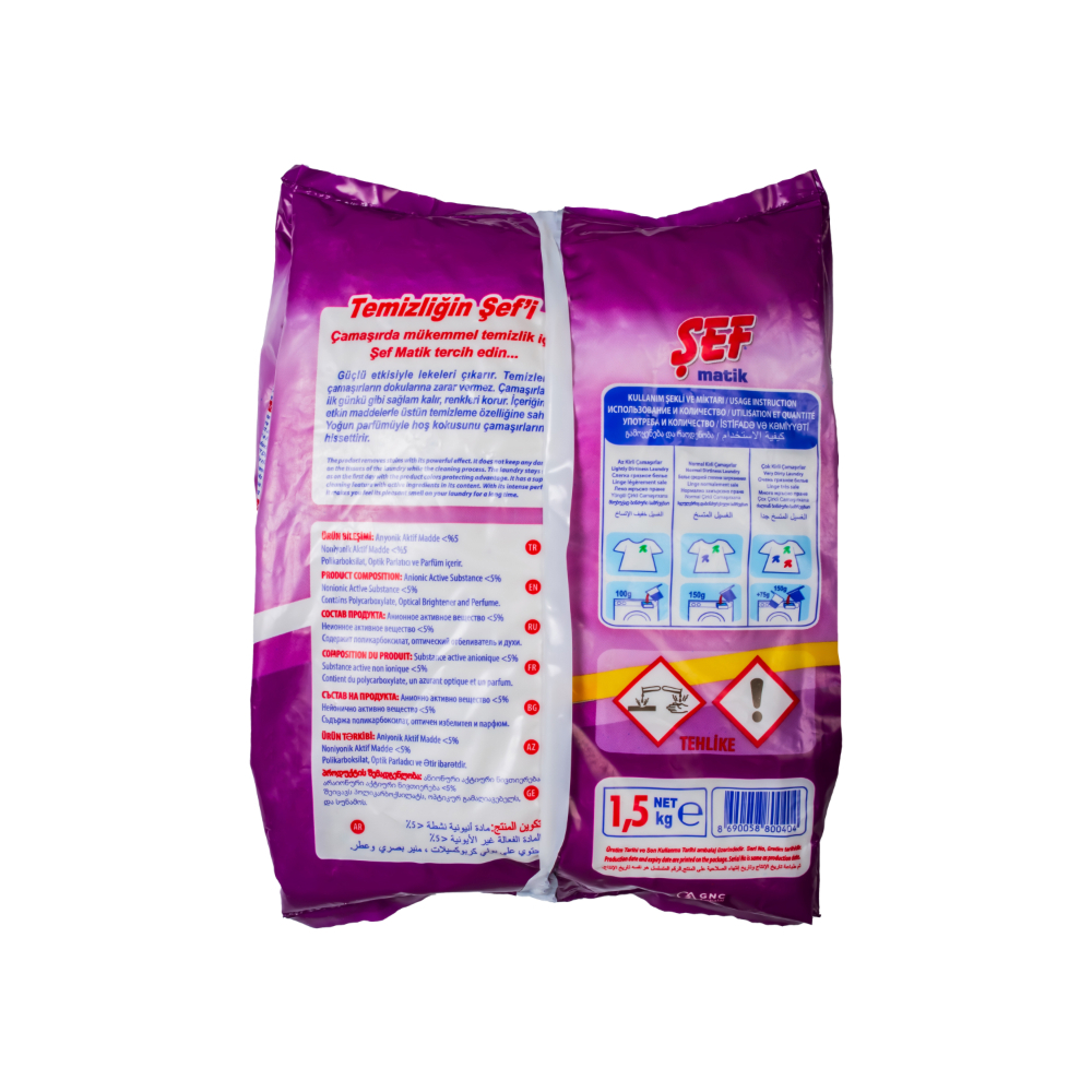 Detergente en polvo aroma color Sef (1.5 kg / 3.31 lb) - Miniatura 2