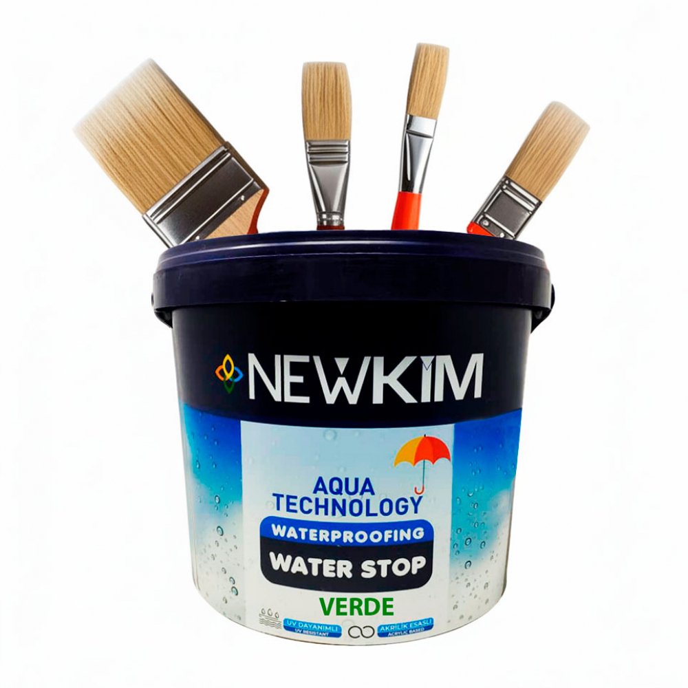 Impermeabilizante verde a base de resina elastomérica Newkim (20 kg / 44 lb) - Miniatura 3