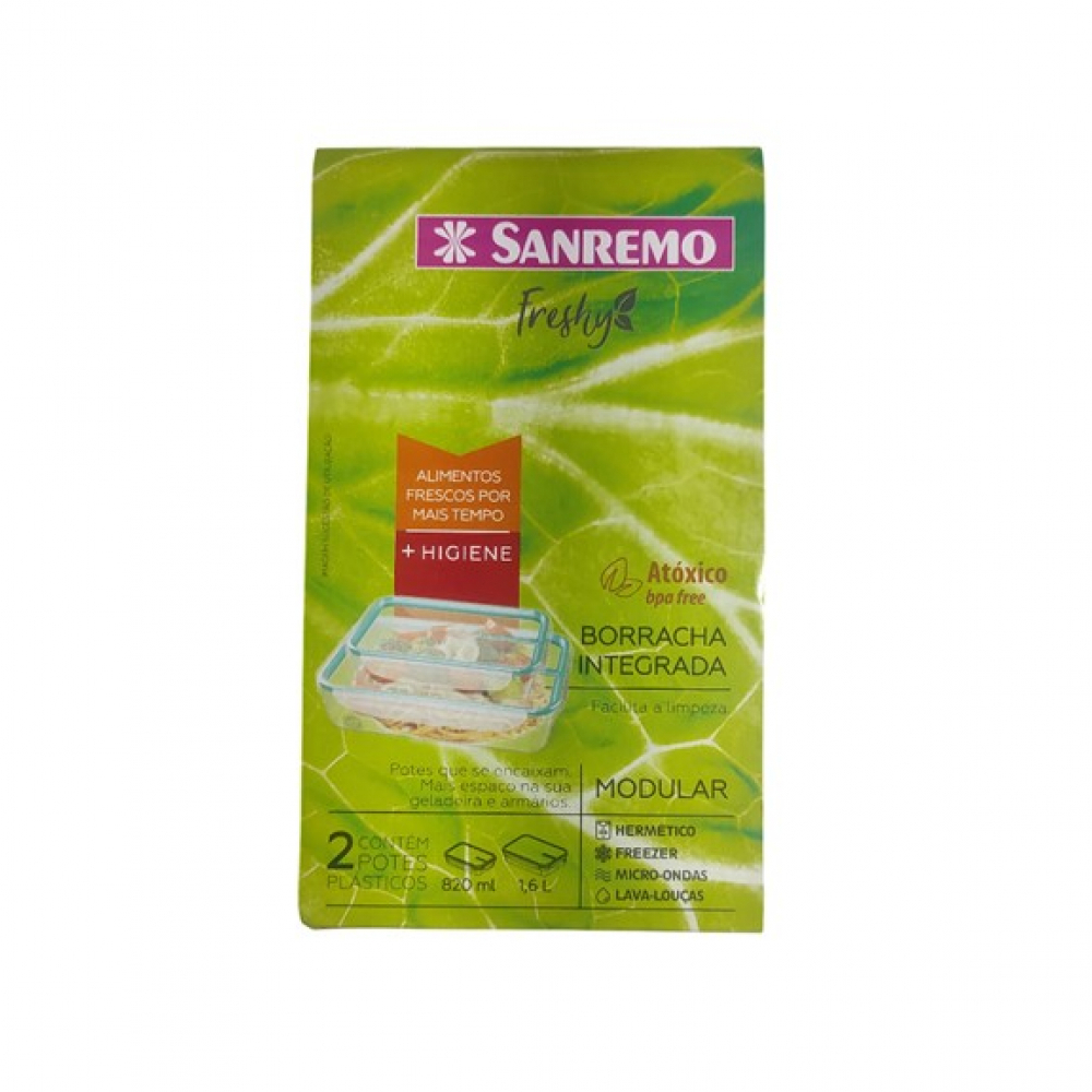 Juego de 2 pozuelos herméticos con trabas plásticas Sanremo - Miniatura 4