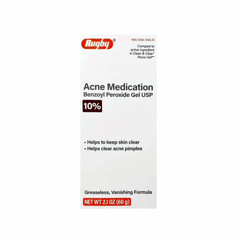 Medicación para la acné. Gel de peróxido de benzoilo 10 % Rugby (60 g / 2.1 oz) - Imagen principal