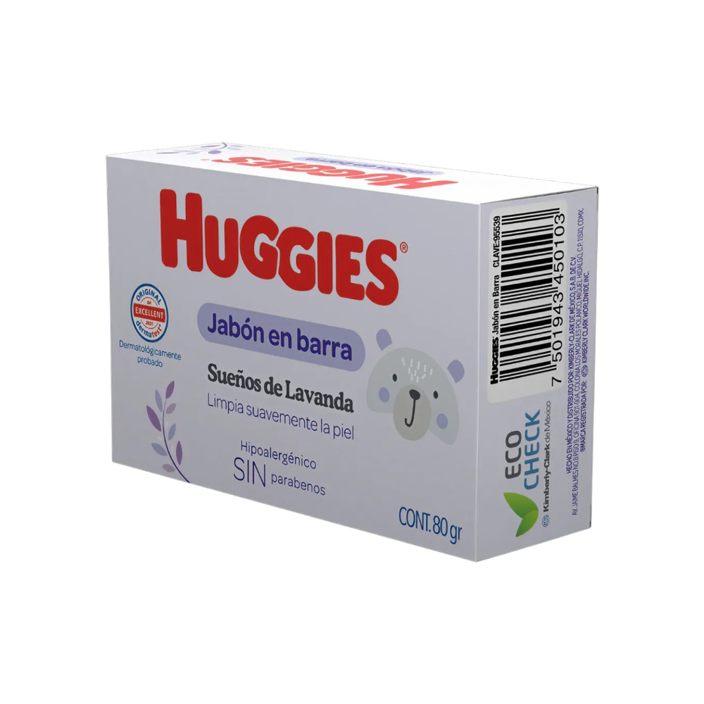 Jabón en barra sueños de lavanda para bebé Huggies (80 g / 2.82 oz) - Miniatura 4