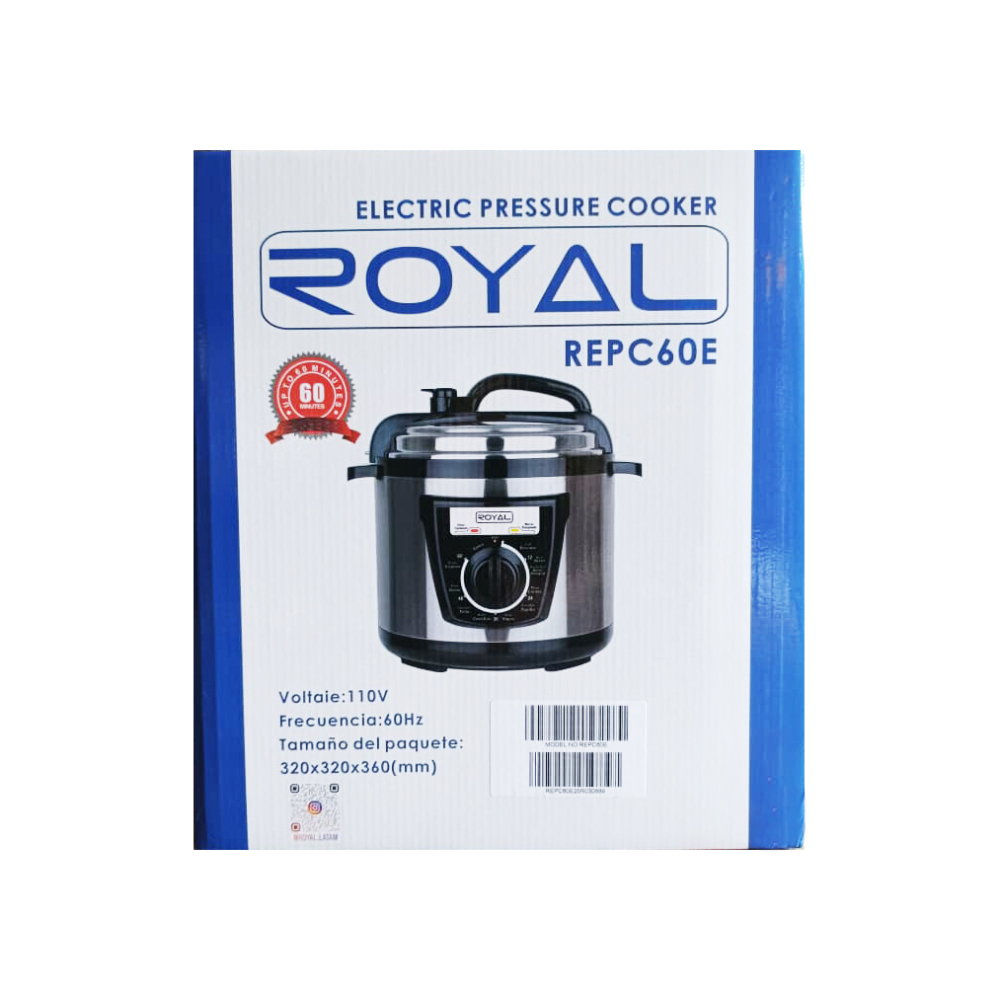 Olla -reina- de presión eléctrica multifunción 6 L Royal REPC60E - Miniatura 3