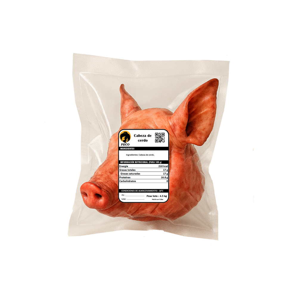 Cabeza de cerdo Peco (4.5 kg / 9.92 lb) - Miniatura 2