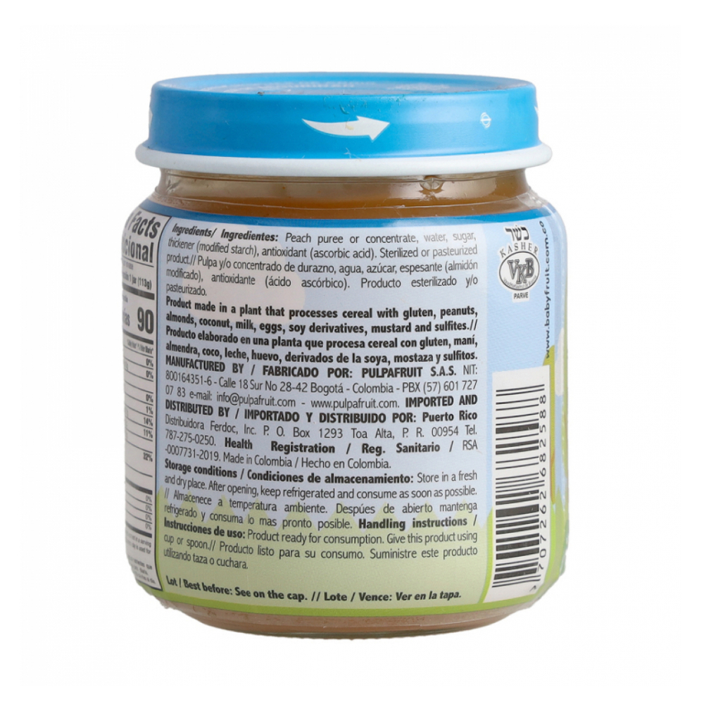 Compota de durazno Baby Fruit (113 g / 3.98 oz) - Miniatura 3