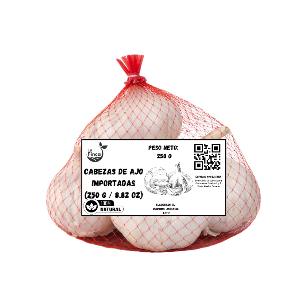 Cabezas de ajo importadas La Finca (250 g / 8.82 oz) - Miniatura 3