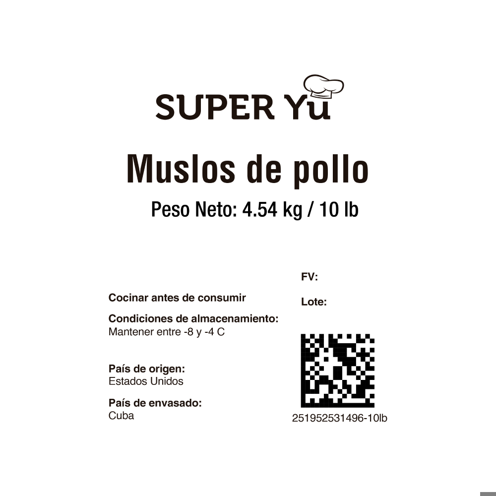 Muslos de pollo Super Yu (4.54 kg / 10 lb) - Miniatura 4