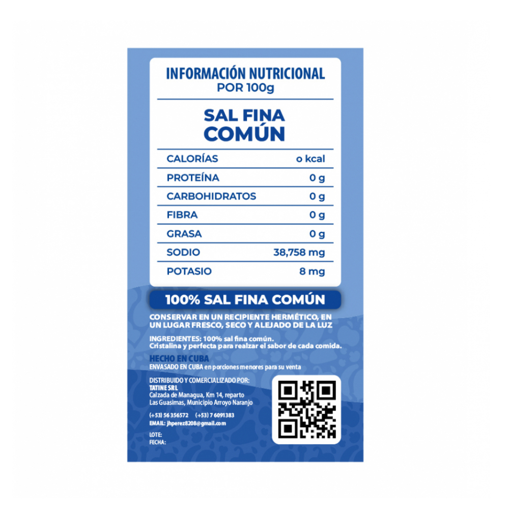 Sal fina común Campo Vivo (8 x 1 kg / 2.2 lb) - Miniatura 2