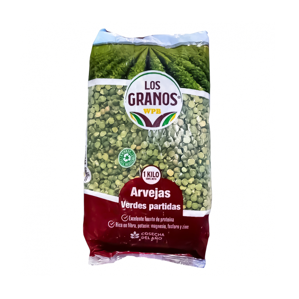 Arvejas verdes partidas - chícharos - LOS GRANOS (1 kg / 2.2 lb) - Miniatura 3