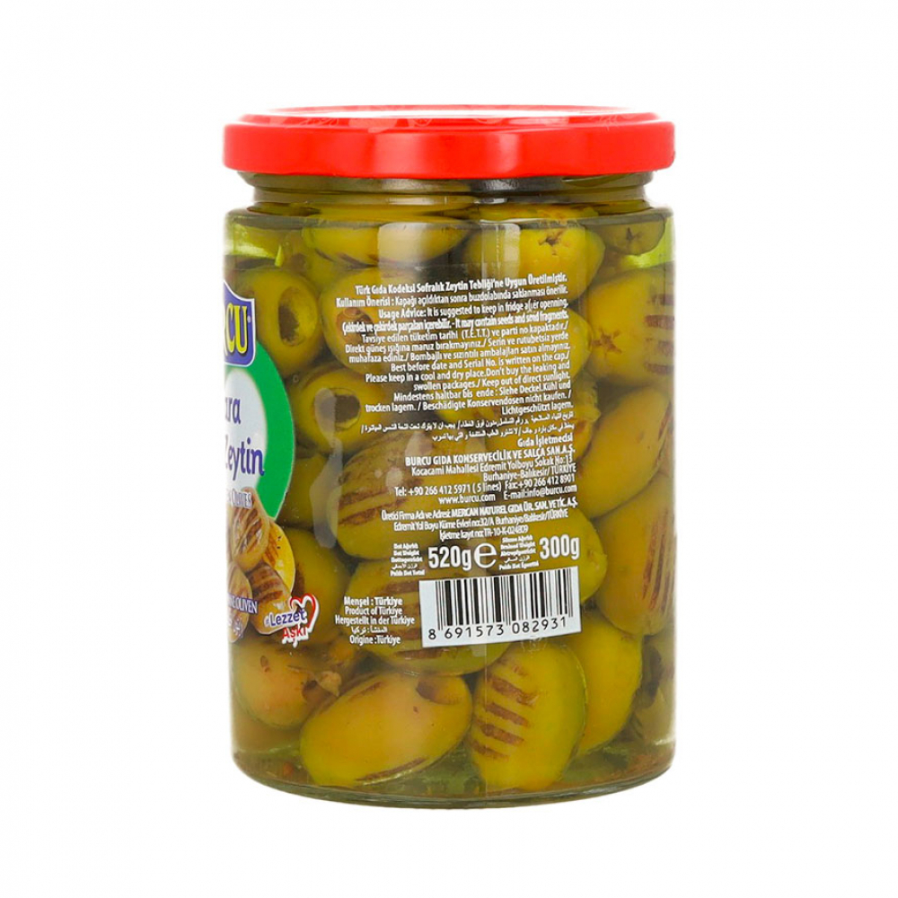 Aceitunas verdes a la parrilla Burcu (520 g / 1.15 lb) - Miniatura 2