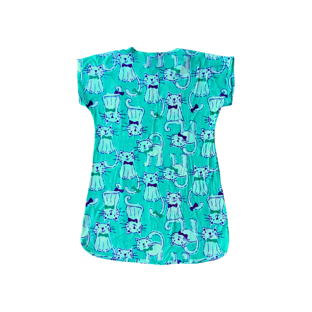 Juego de bata de casa verde y scrunchie para el cabello Aby (Talla: única) - Miniatura 2