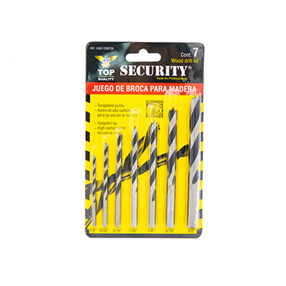 Juego de broca - barrenas - para taladrar madera Security (7 U) - Miniatura 4
