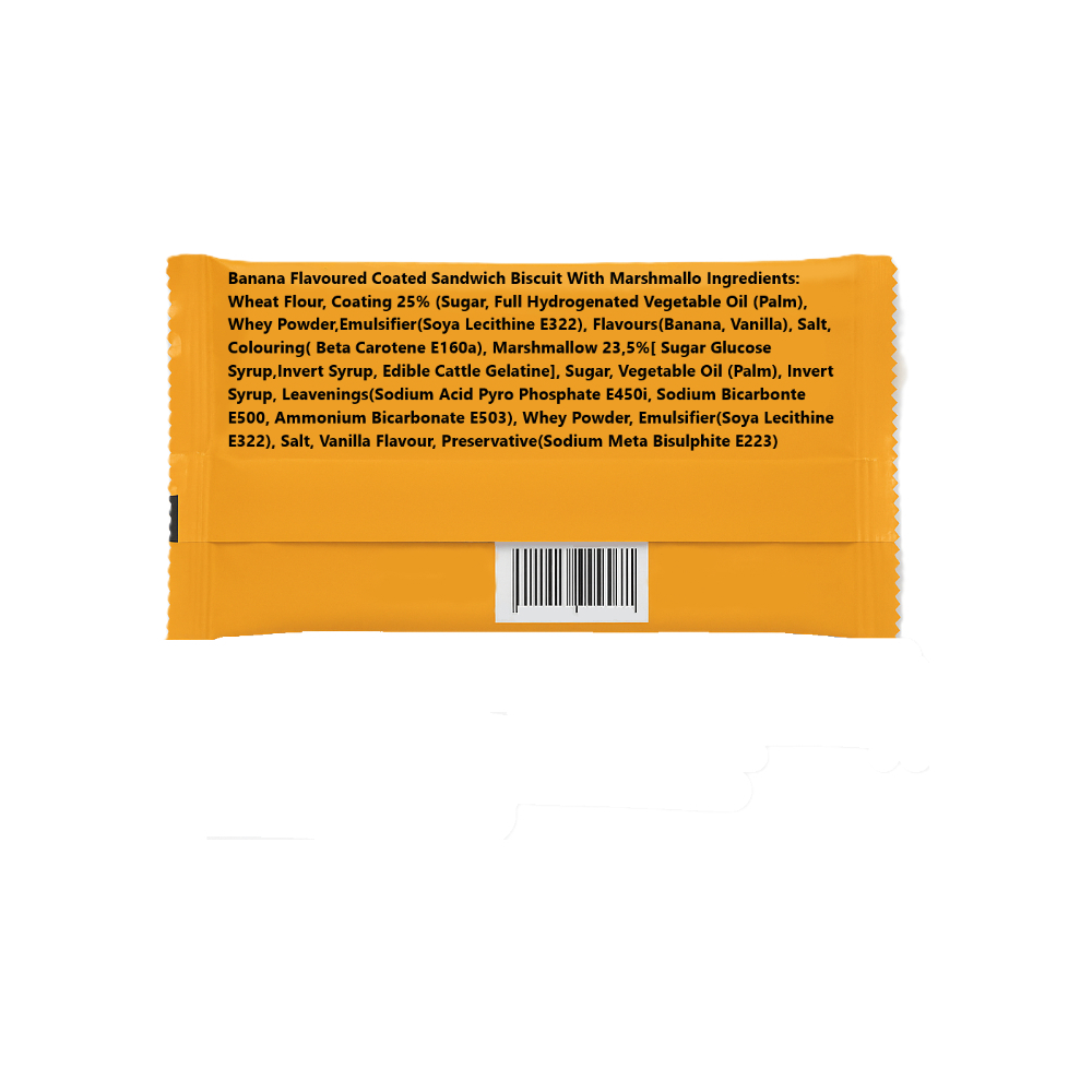 Galleta sándwich cubierta de banana con malvavisco Bigo Bifa (48 g / 1.69 oz) - Miniatura 3