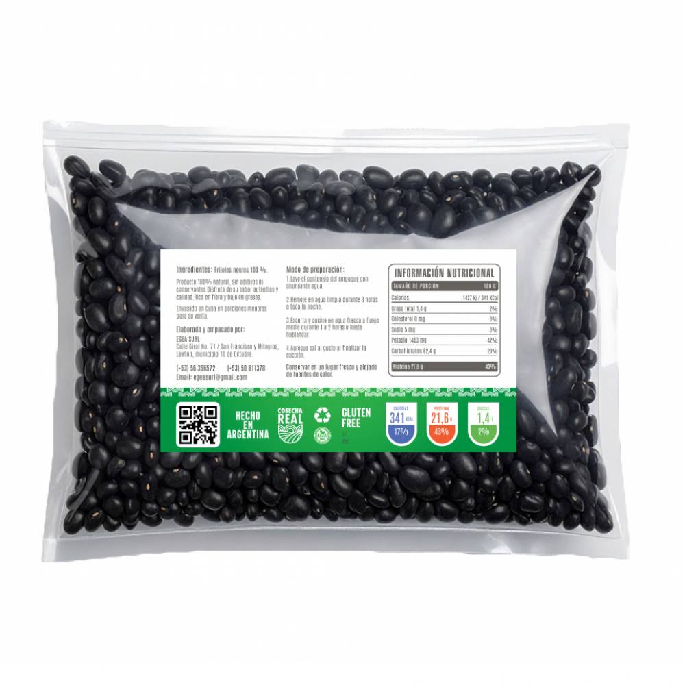 Frijoles negros Cosecha Real (5 x 1 kg / 2.2 lb) - Miniatura 2