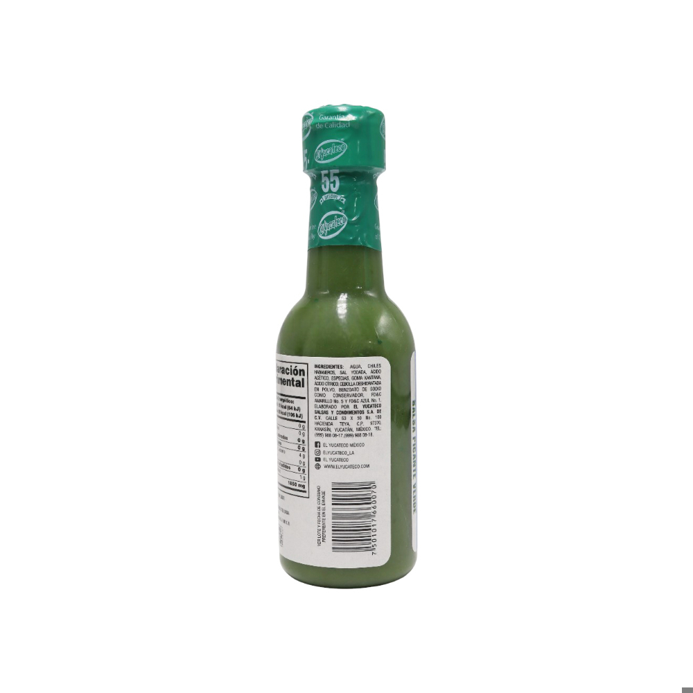 Salsa picante verde de chile habanero El Yucateco (150 ml) - Miniatura 3