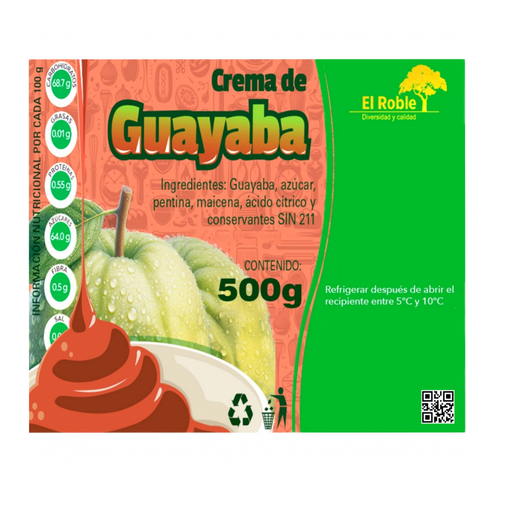 Crema de guayaba El Roble (500 g / 1.10 lb) - Miniatura 2