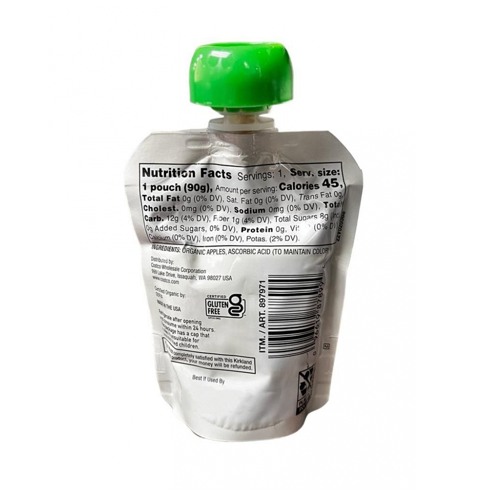 Salsa de manzana orgánica Kirkland (90 g / 3.17) - Miniatura 3