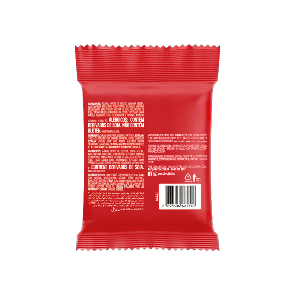 Caramelo masticable relleno y confitado sabor fresa Tribala Mini Peccin (30 g / 1.06 oz) - Miniatura 2