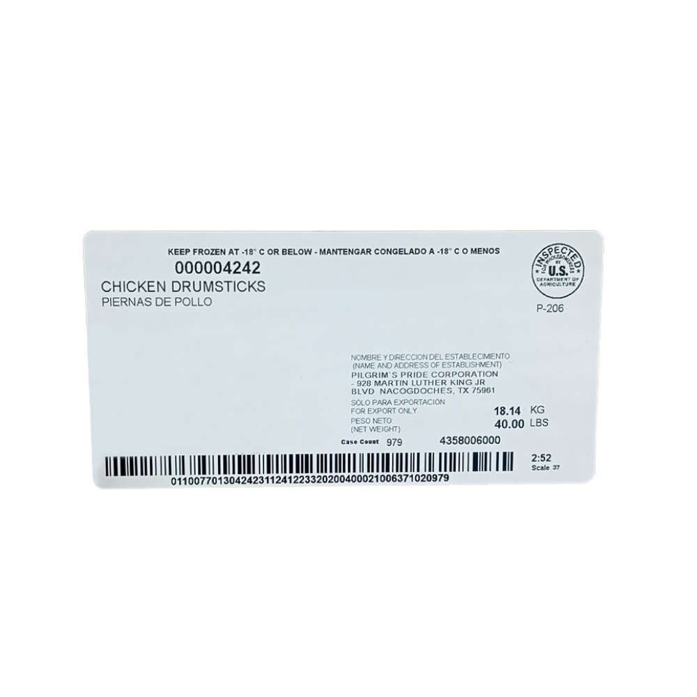Caja de muslo de pollo Pilgrim's (18.14 kg / 40 lb) - Miniatura 3