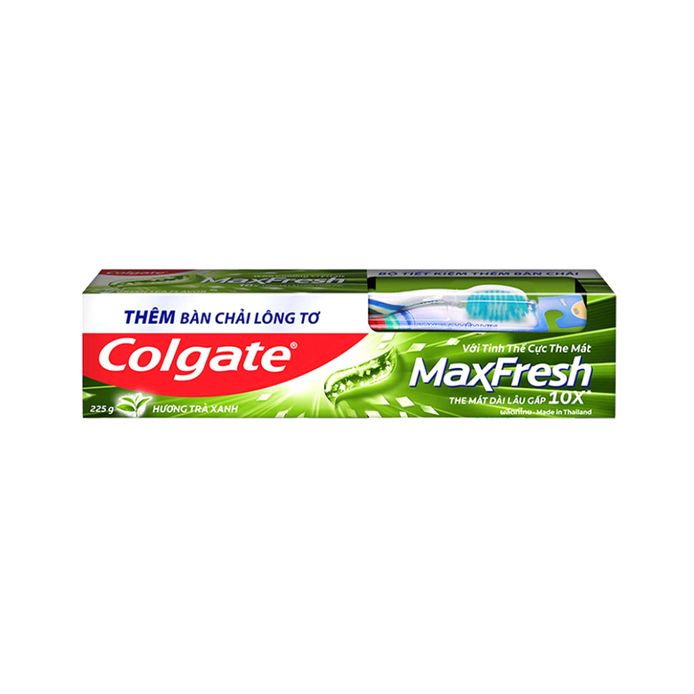 Cepillo de dientes para adultos + Pasta dental sabor té verde Max Fresh Colgate (225 g / 7.93 oz) - Miniatura 4