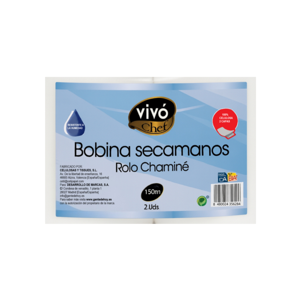 Bobina secamanos Vivo Chef 150 m - Miniatura 3