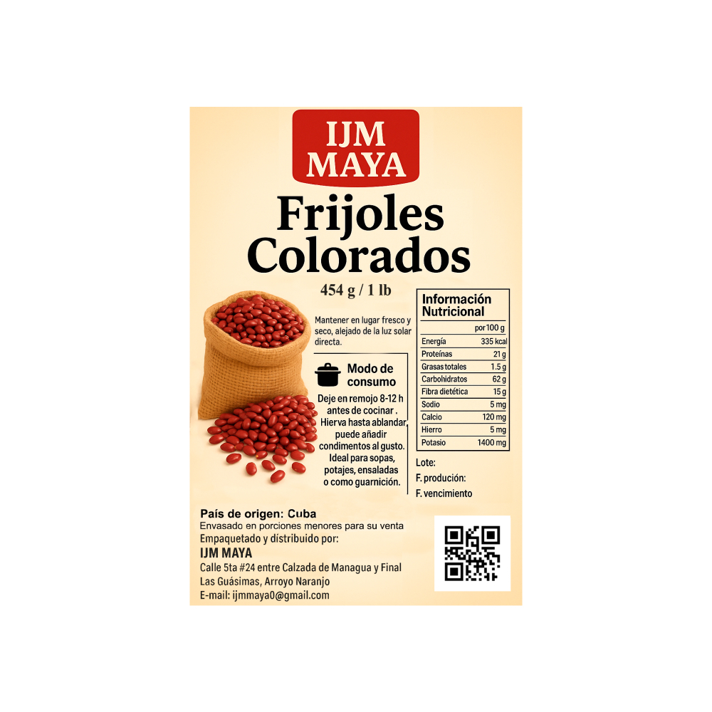 Frijoles colorados IJM Maya (454 g / 1 lb) - Miniatura 2