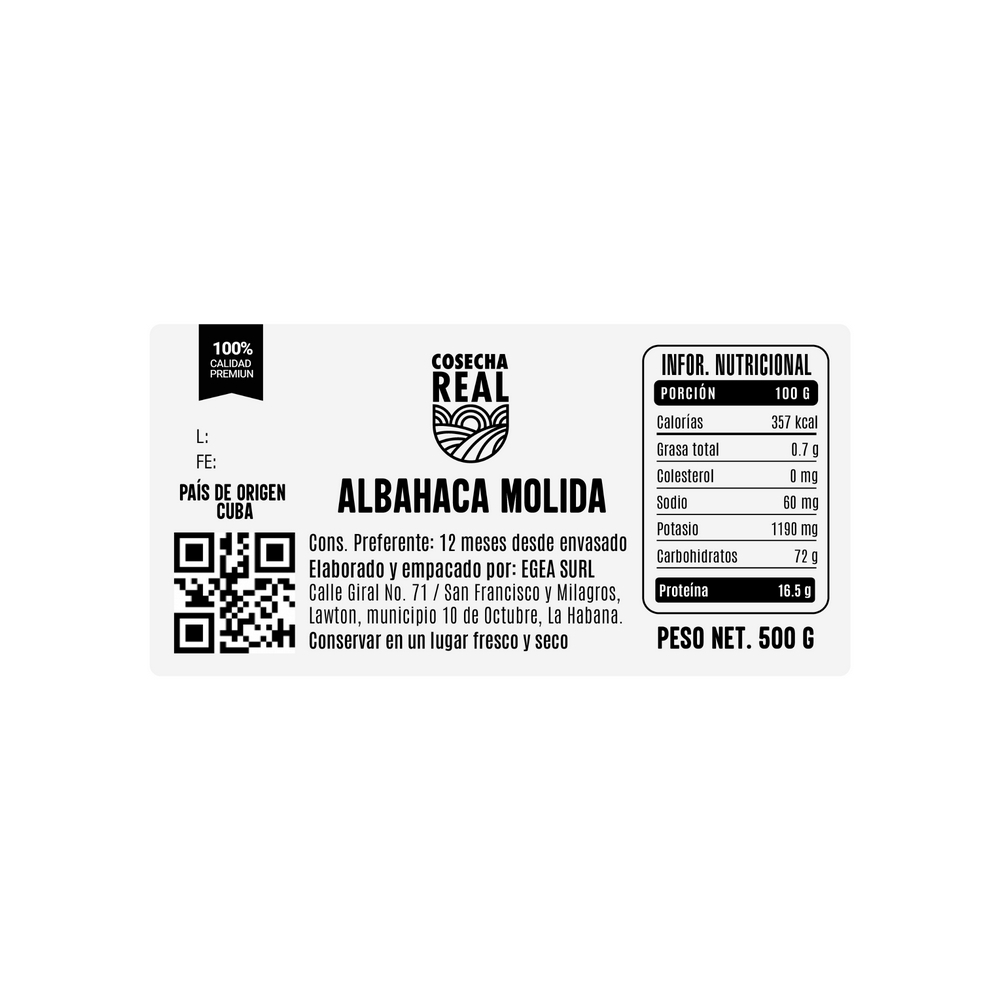 Albahaca molida Cosecha Real (500 g / 1.1 lb) - Miniatura 3