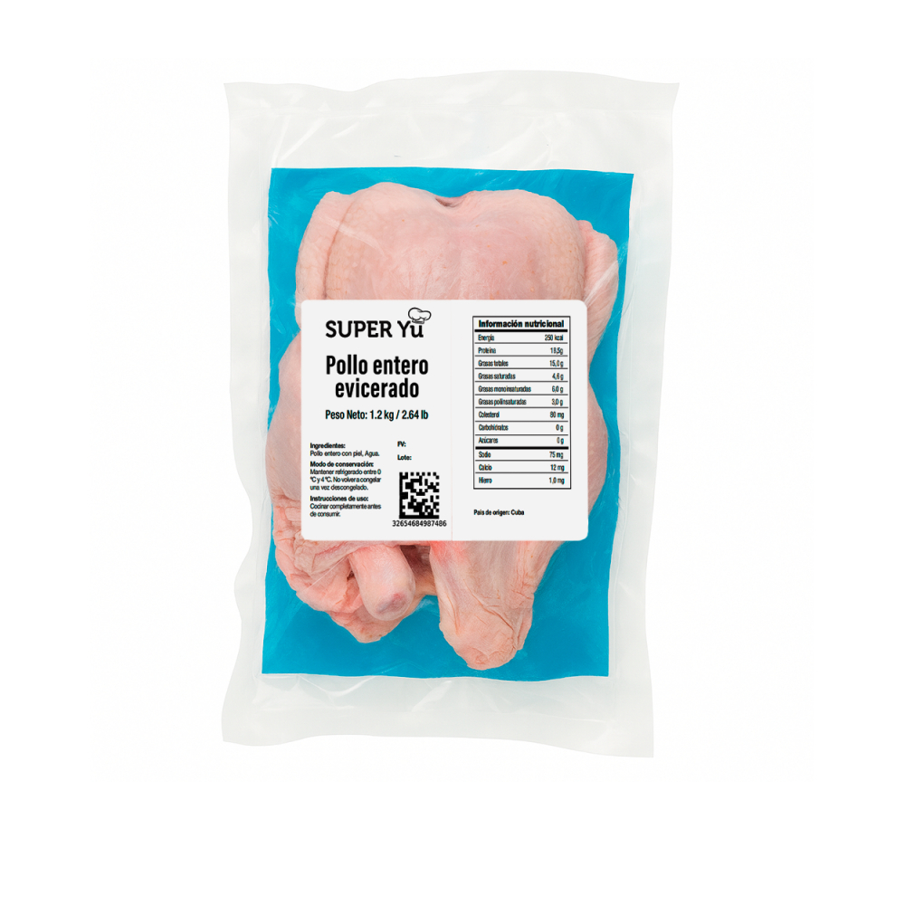Pollo entero eviscerado Super Yu (1.2 kg / 2.64 lb) - Miniatura 2