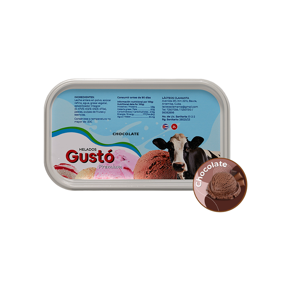 Helado Premium de Chocolate Gustó (2 L) - Miniatura 2
