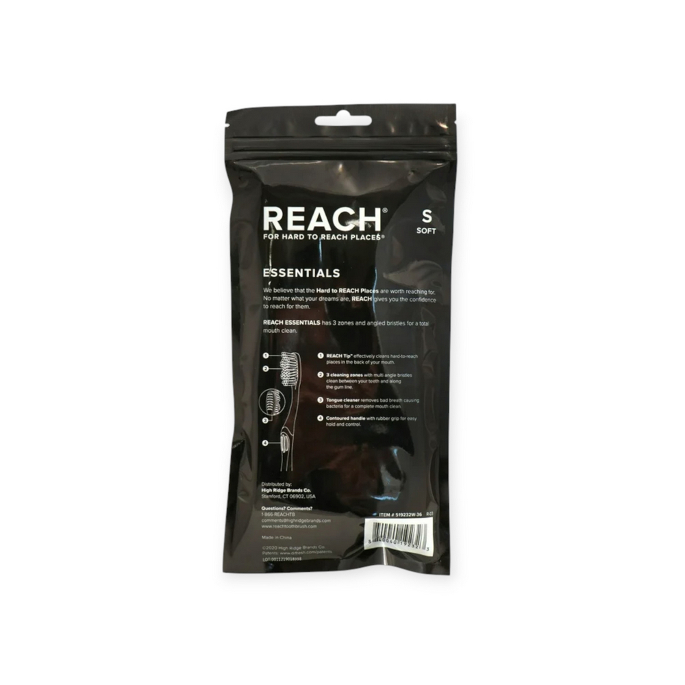 Cepillo de dientes manual con cerdas suaves Reach Essentials (6 U) - Miniatura 2