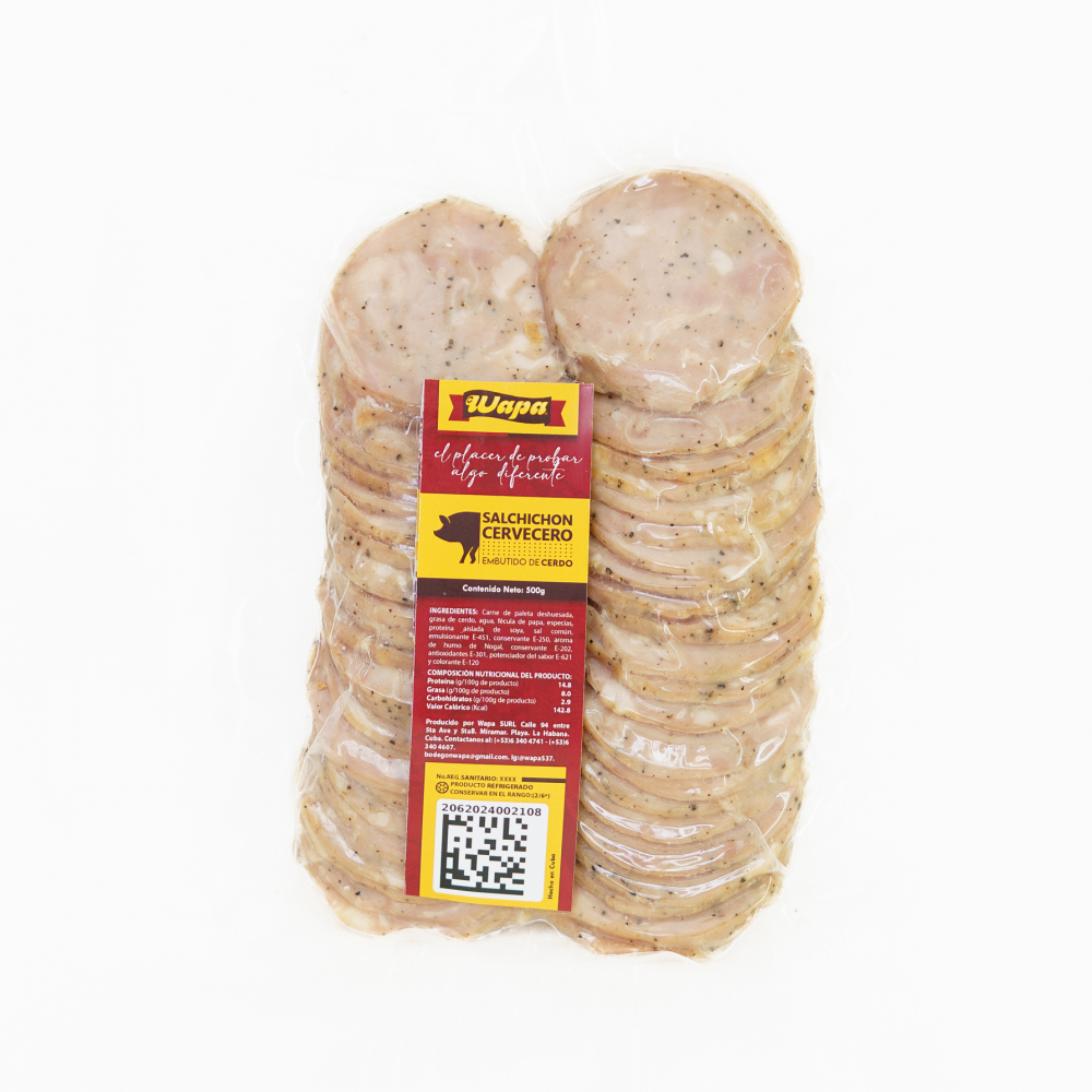 Salchichón cervecero lasqueado Wapa (500 g / 1.1 lb) - Miniatura 4