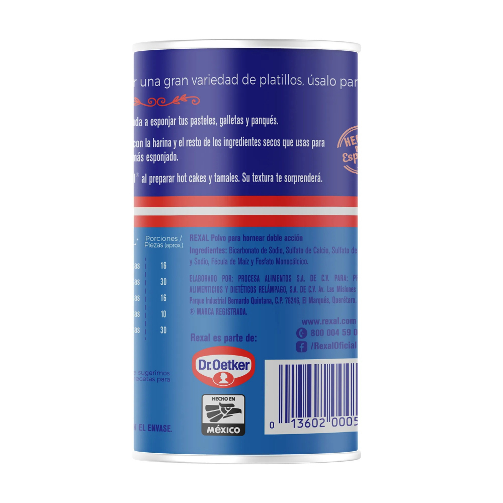 Polvo para hornear, capear y esponjar Rexal (250 g / 8.81 oz) - Miniatura 3