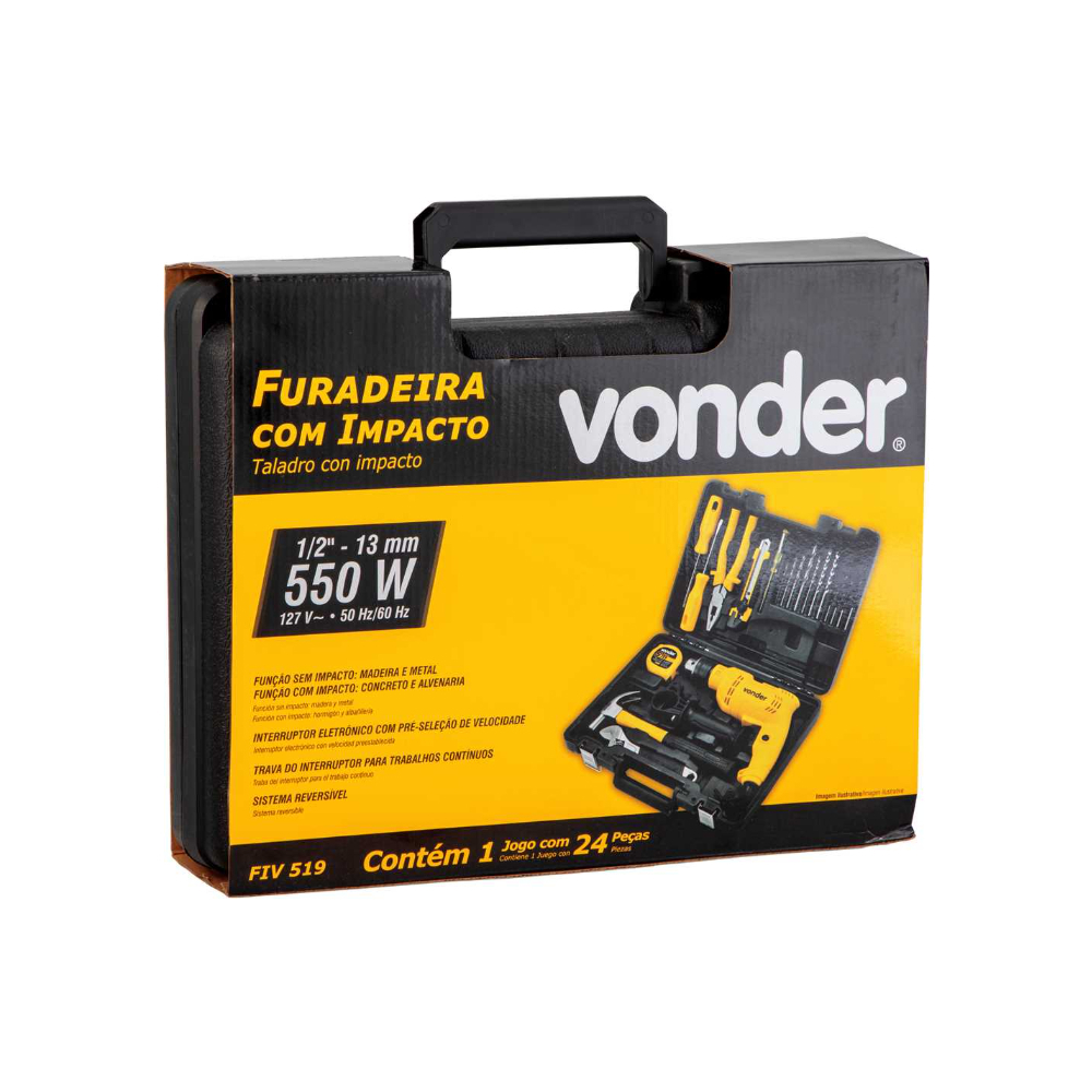 Taladro con impacto de 1/2'' FIV519 de 127 V Vonder - Miniatura 3