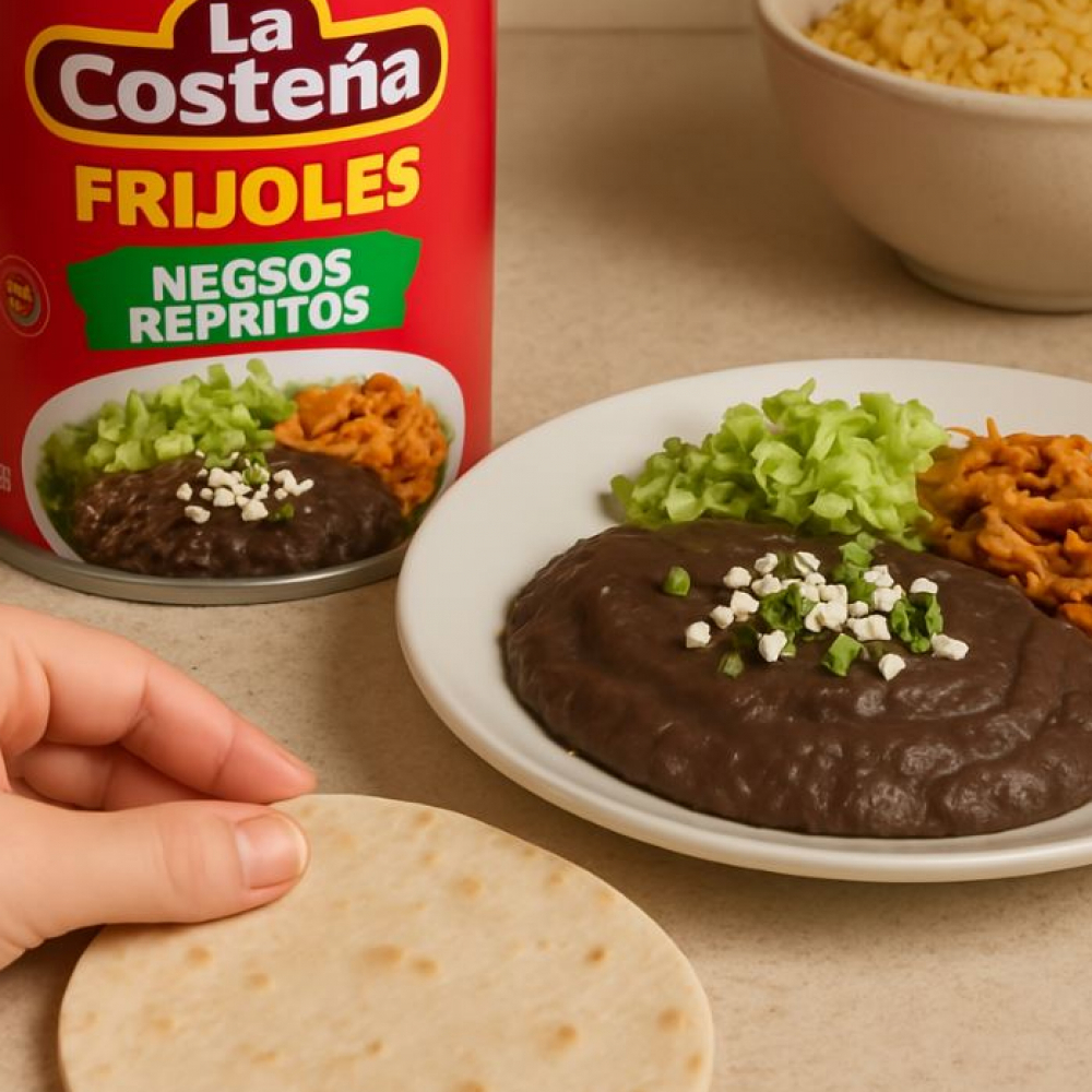 Frijoles negros refritos La Costeña (3.1 kg / 6.83 lb) - Miniatura 4
