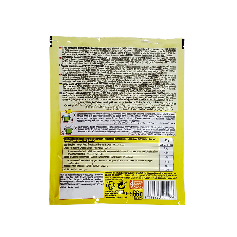 Sopa jardinera con aceite de oliva Calnort (66 g / 2.33 oz) - Miniatura 2