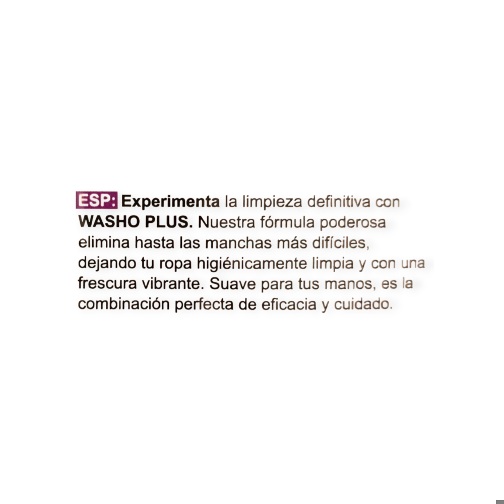 Detergente en polvo lavado inteligente Washo plus (500 g / 1.10 lb) - Miniatura 4