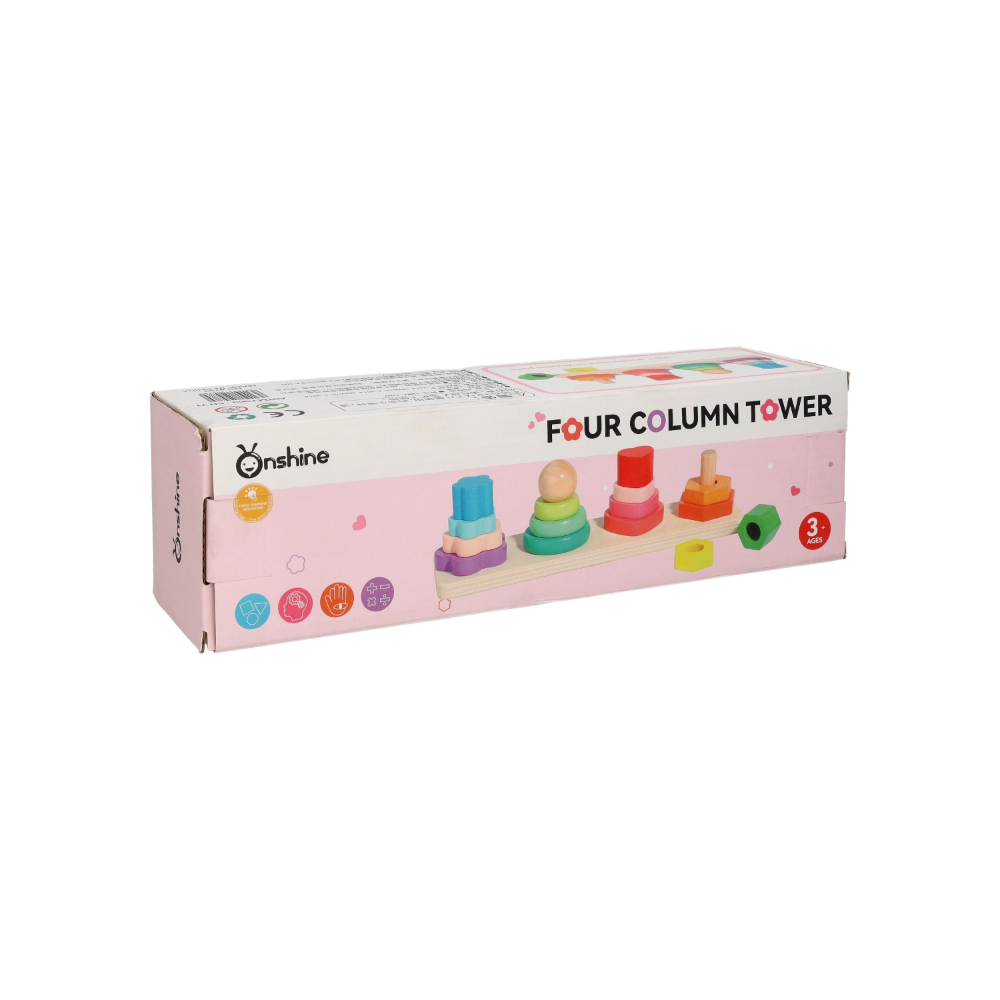 Torre didáctica de madera de clasificación por formas Onshine - Miniatura 2