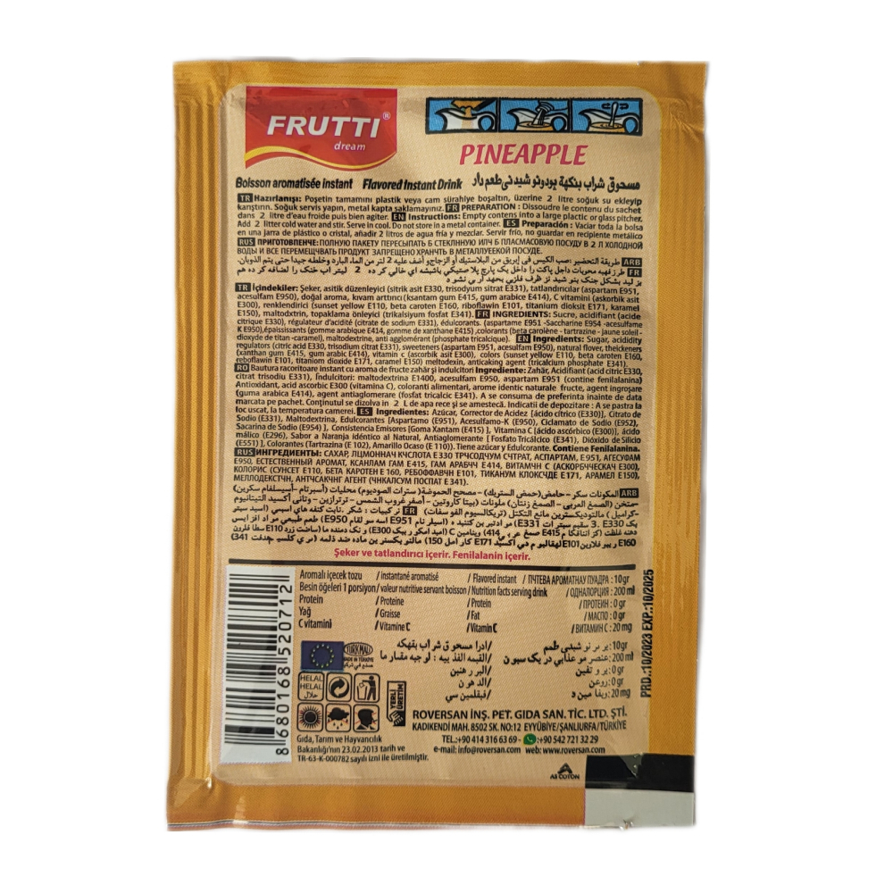 Refresco instantáneo sabor piña Frutti Dream (10 g) - Miniatura 2