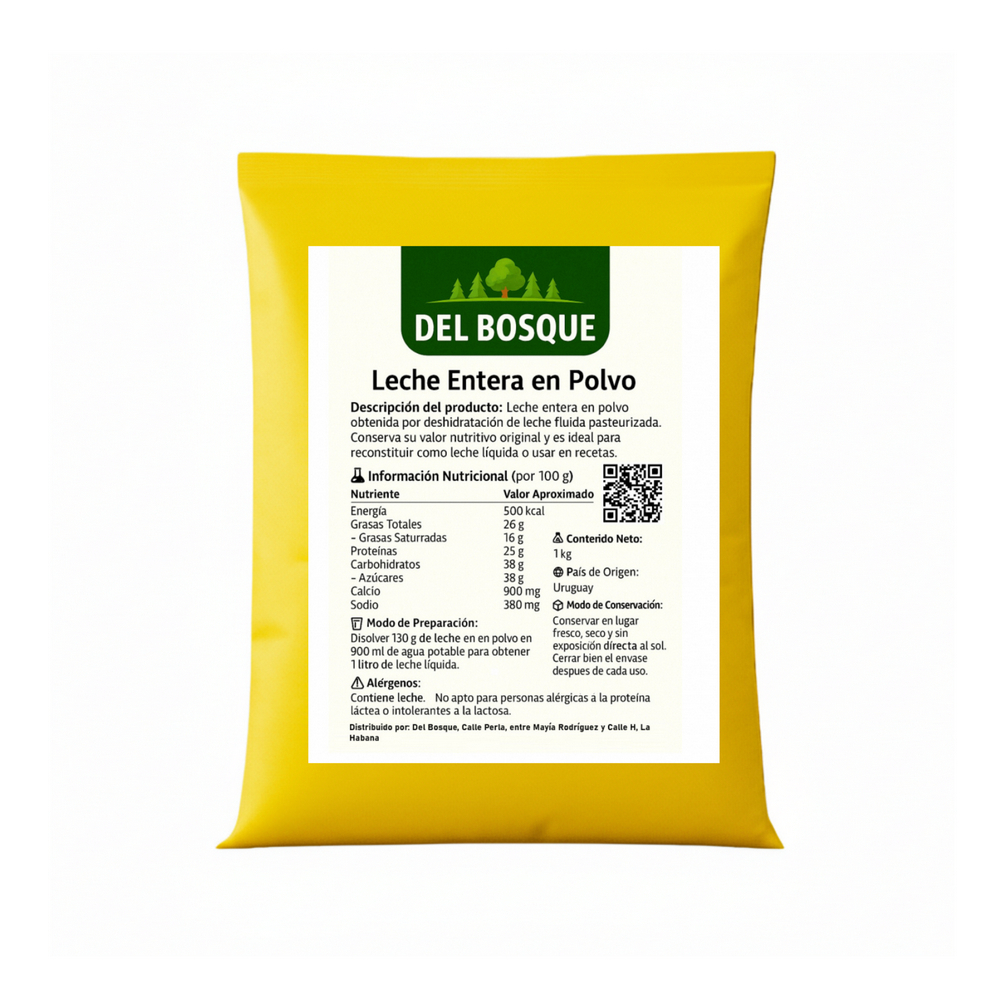 Leche en polvo entera Del Bosque (1 kg / 2.2 lb) - Miniatura 2