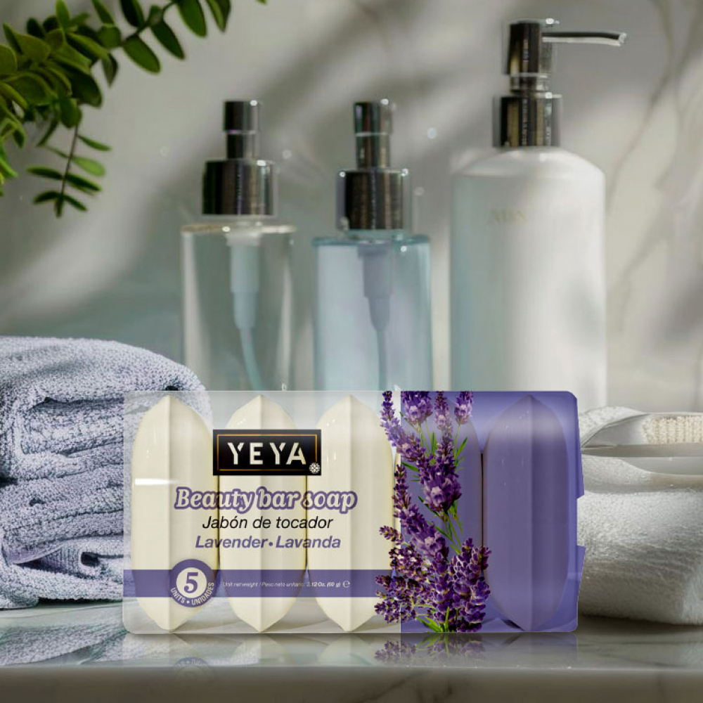 Jabón de tocador de rosa + Bata de baño talla XL + Jabón de tocador de lavanda - Miniatura 3