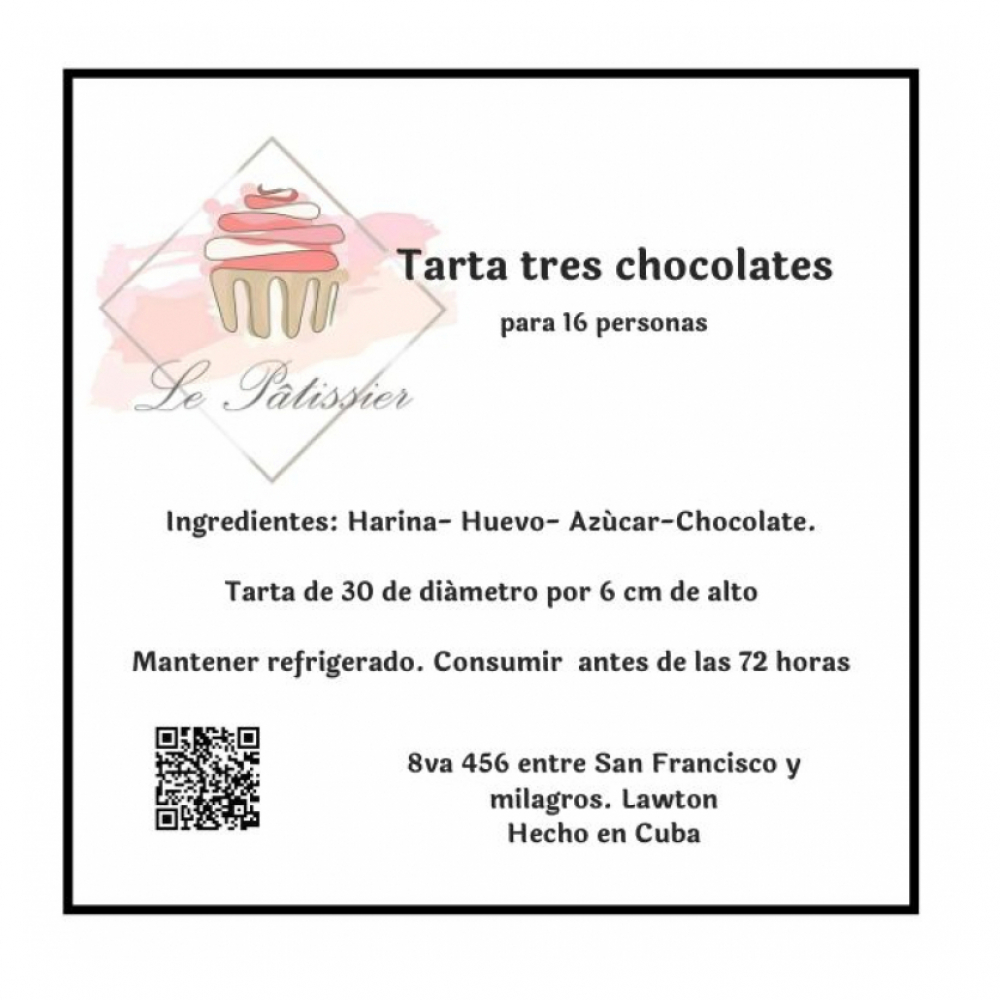 Tarta tres chocolates Le Patissier (16 personas) - Miniatura 3