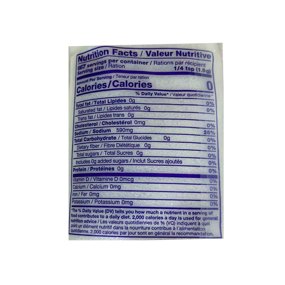 Sal fina marina yodada Deltasal (1 kg / 2.2 lb) - Miniatura 3