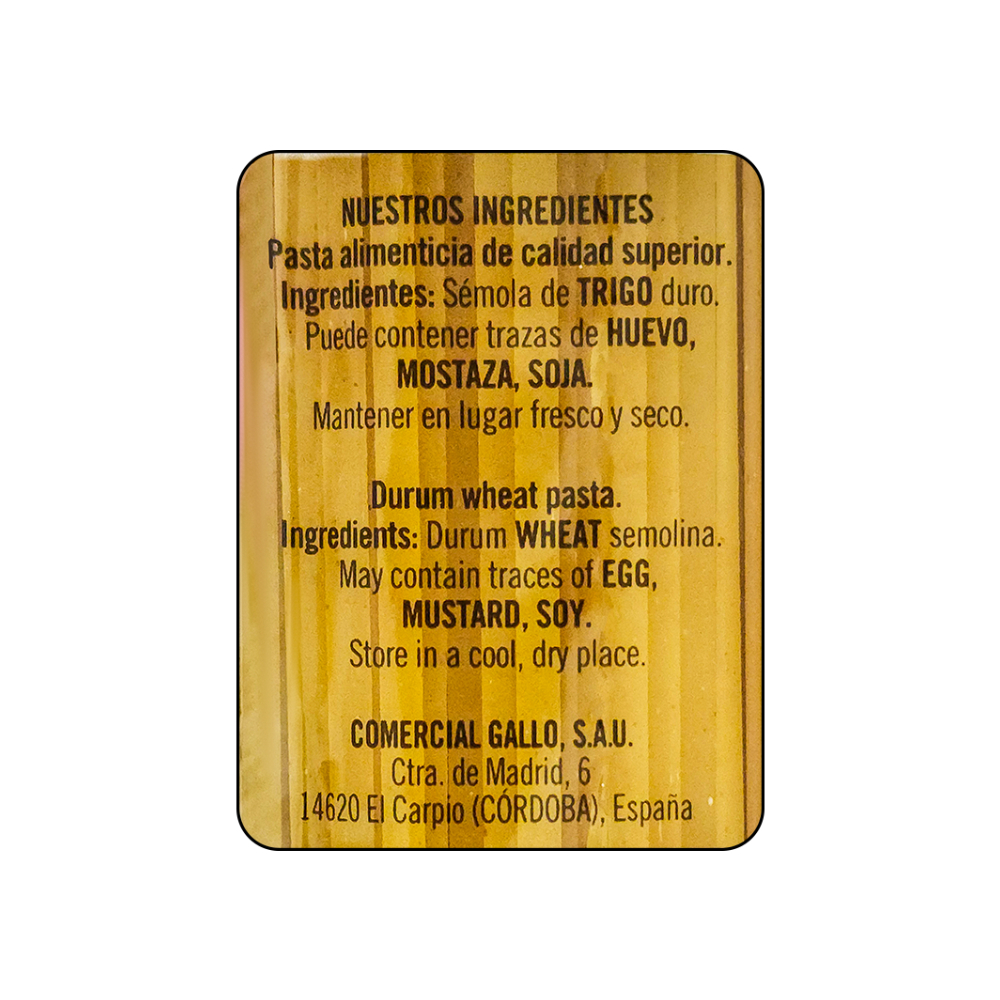 Espaguetis No. 3 Gallo (450 g / 15.87 oz) - Miniatura 3