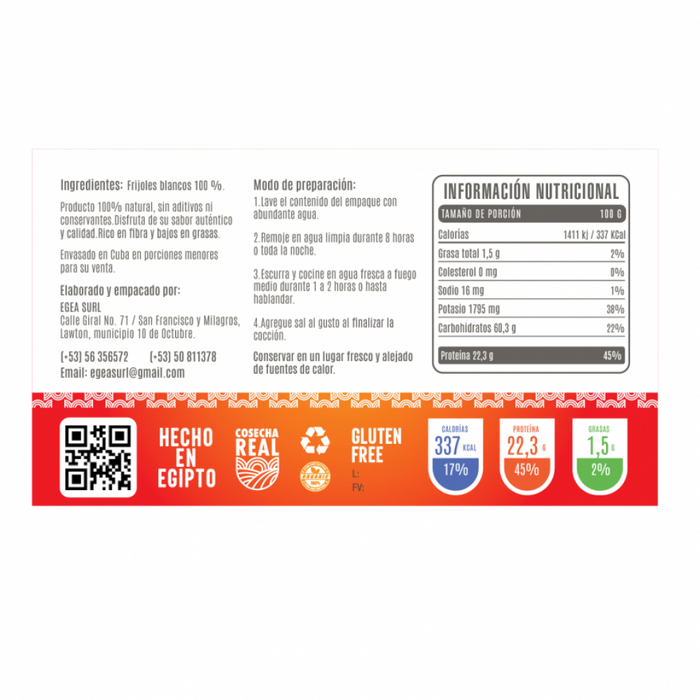 Frijoles blancos Cosecha Real (4 x 500 g / 1.1 lb) - Miniatura 3