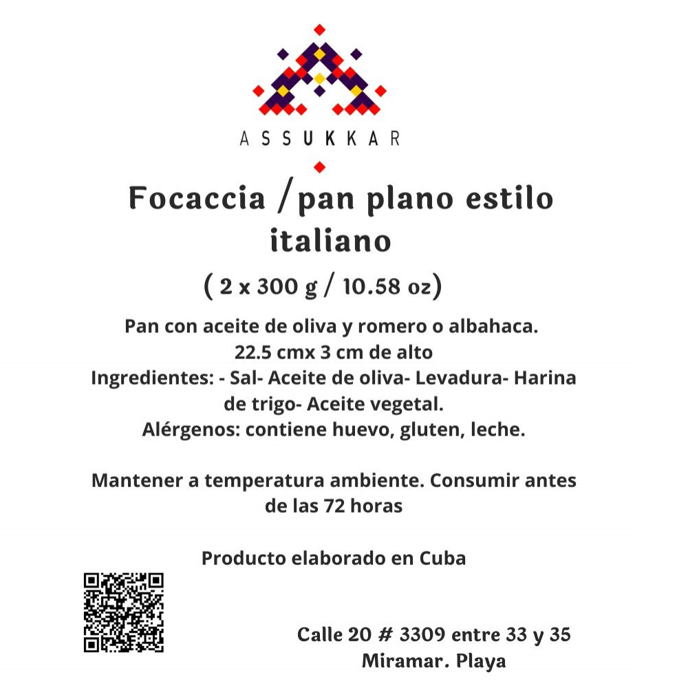 Focaccia / pan plano estilo italiano (2 x 300 g / 10.58 oz) - Miniatura 3